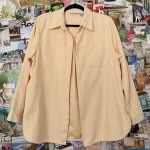 Light Yellow Vintage Draper's & Damon's Petites Shacket PM